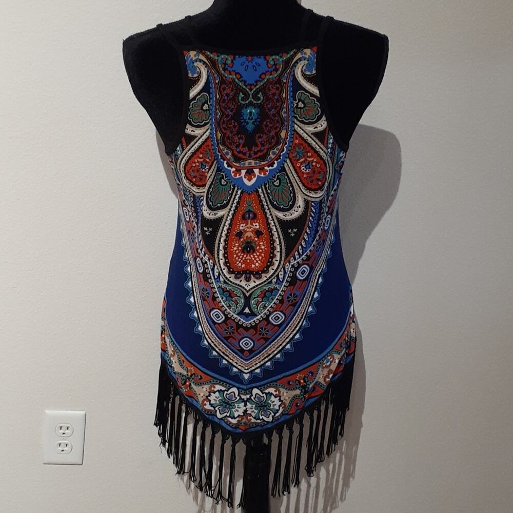 VENUS sexy stretch top w/ tassels, sz EU 40/42 - Picture 3 of 5